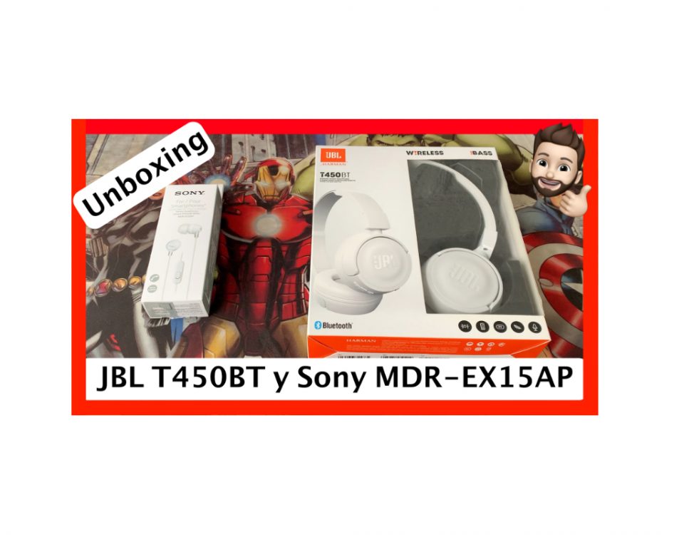 Auriculares para el trabajo. Los JBL T450BT y Sony MDR-EX15AP